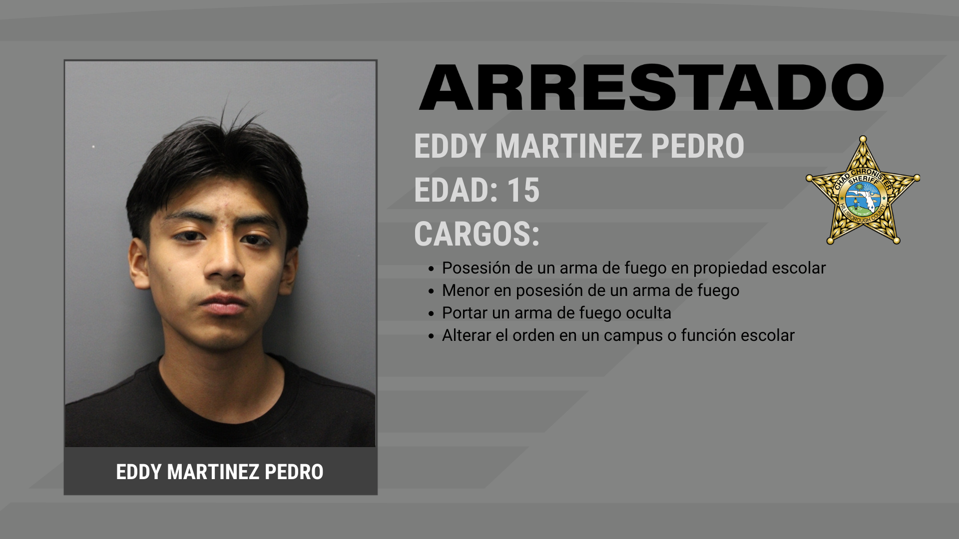 Estudiante de Strawberry Crest High School arrestado por llevar un arma de fuego al campus