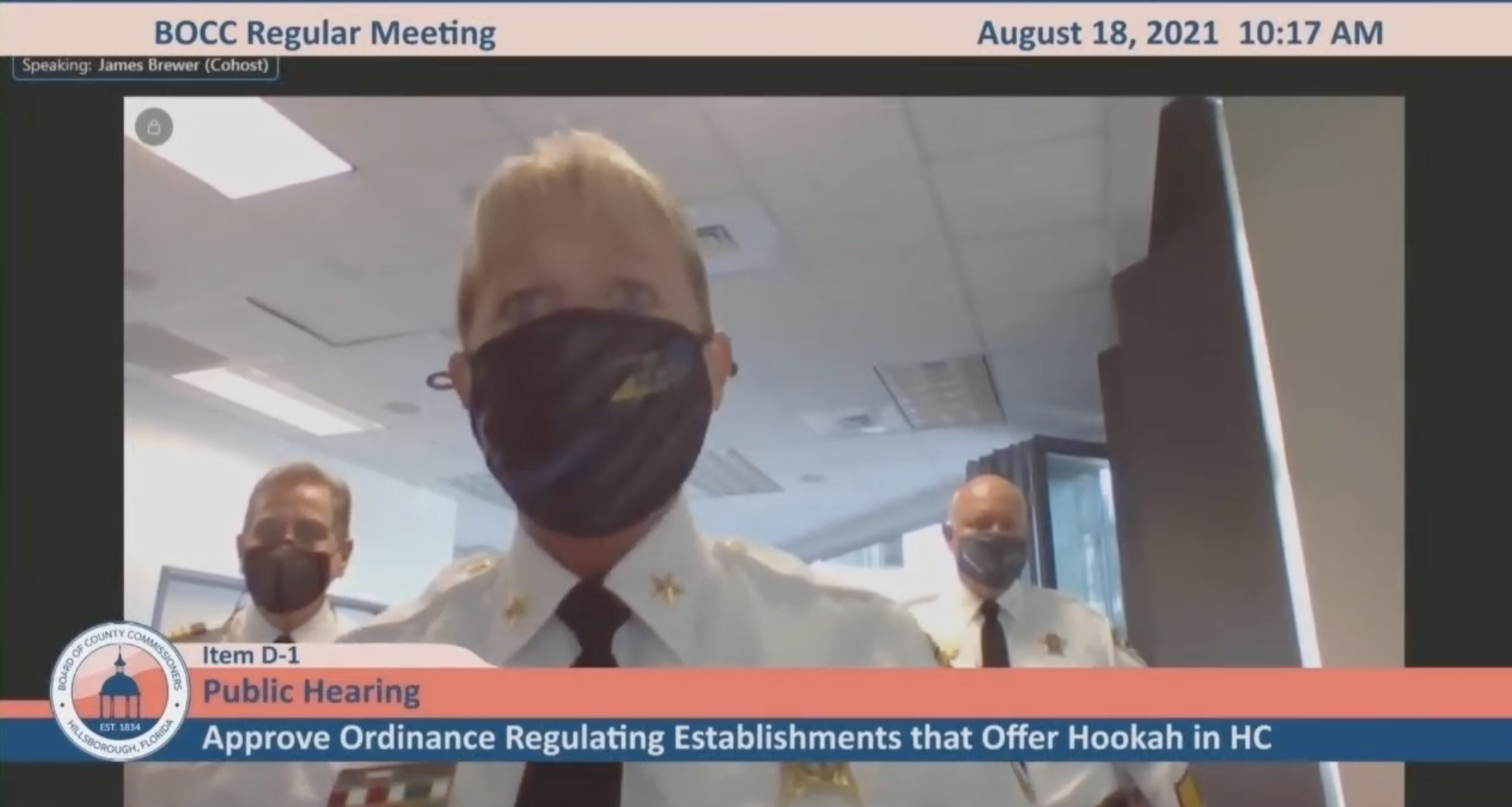 HCSO commends BOCC on unanimous approval to adjust hookah lounge hours