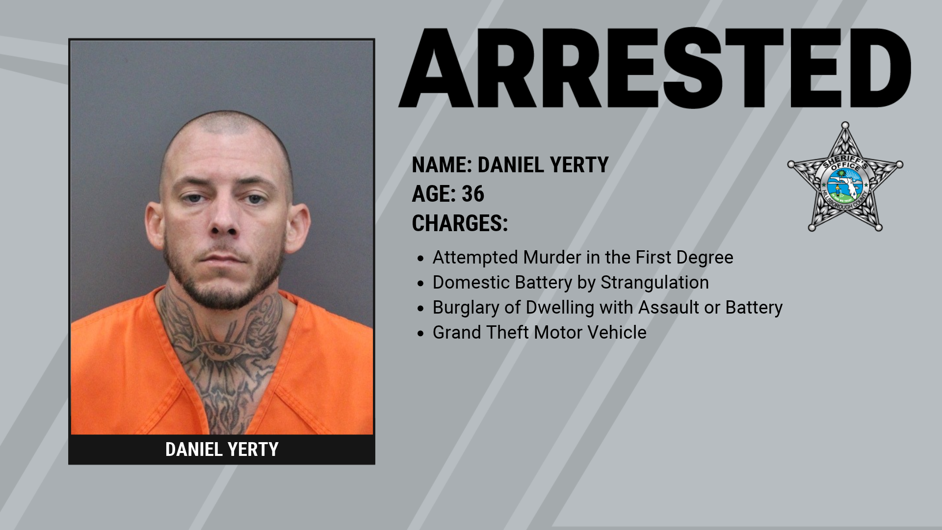 Riverview Man Arrested for Attempted Murder After Stabbing a Woman Supporting Image