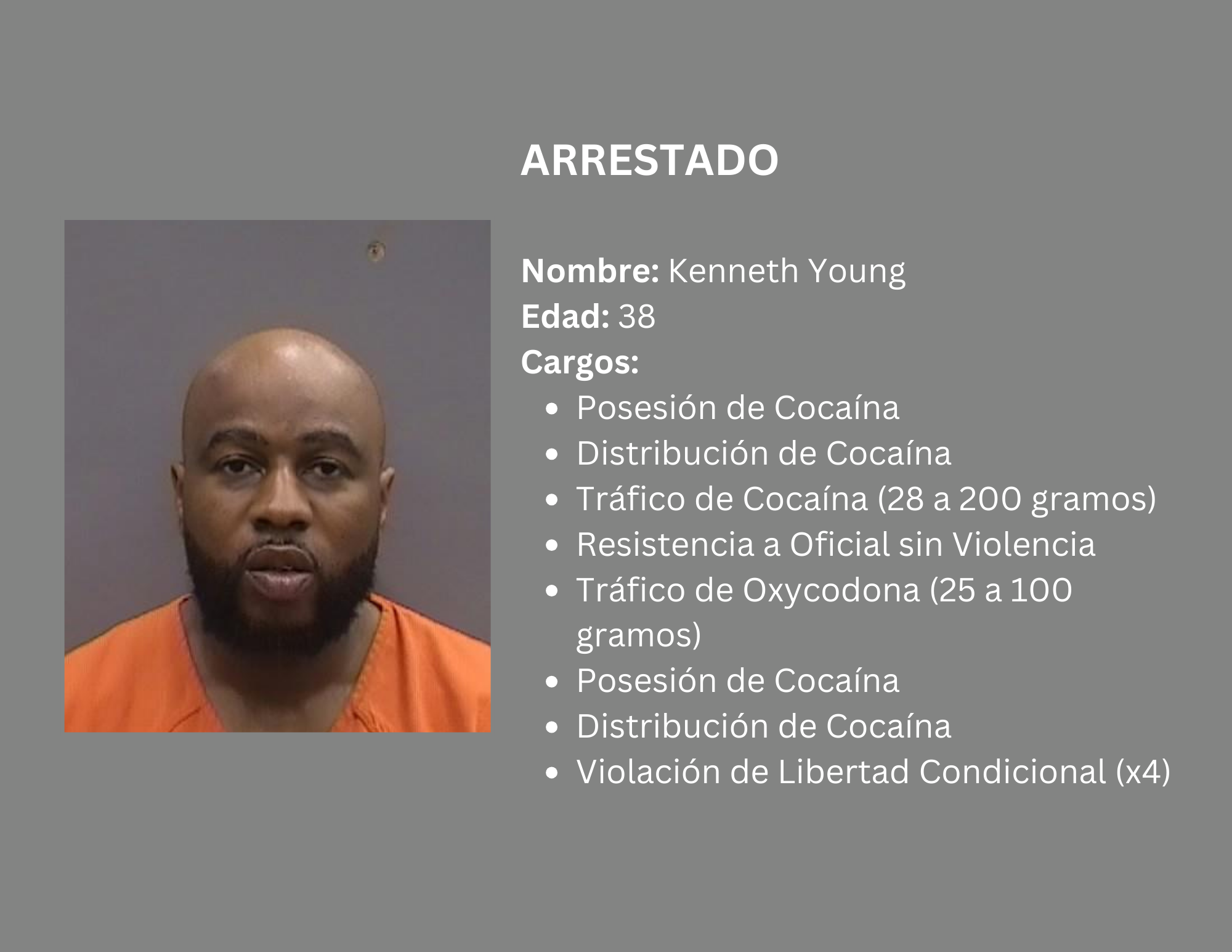 DELINCUENTE EN LIBERTAD CONDICIONAL ARRESTADO POR TRÁFICO DE DROGAS