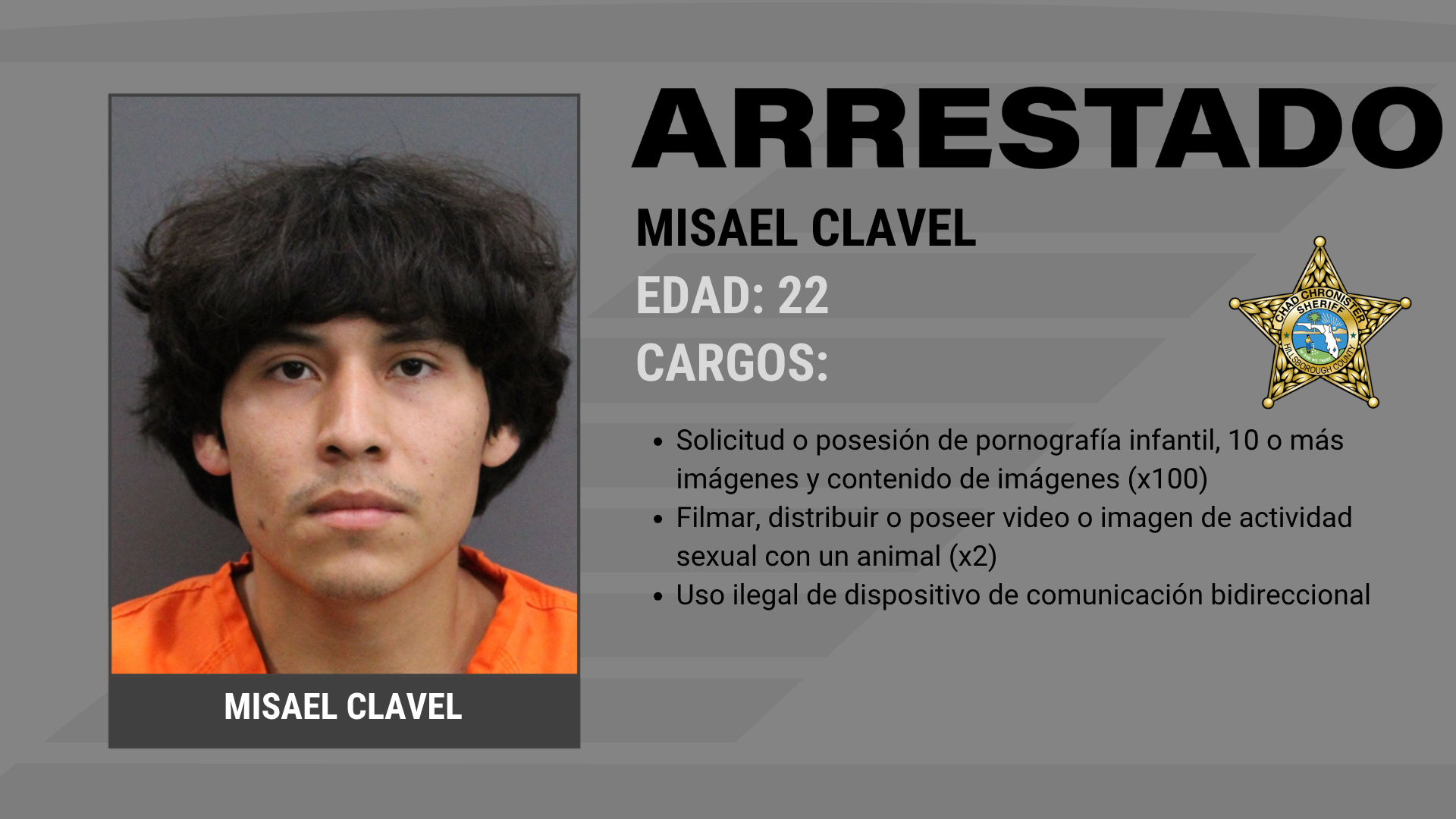 Hombre arrestado en Ruskin tras investigación de explotación infantil