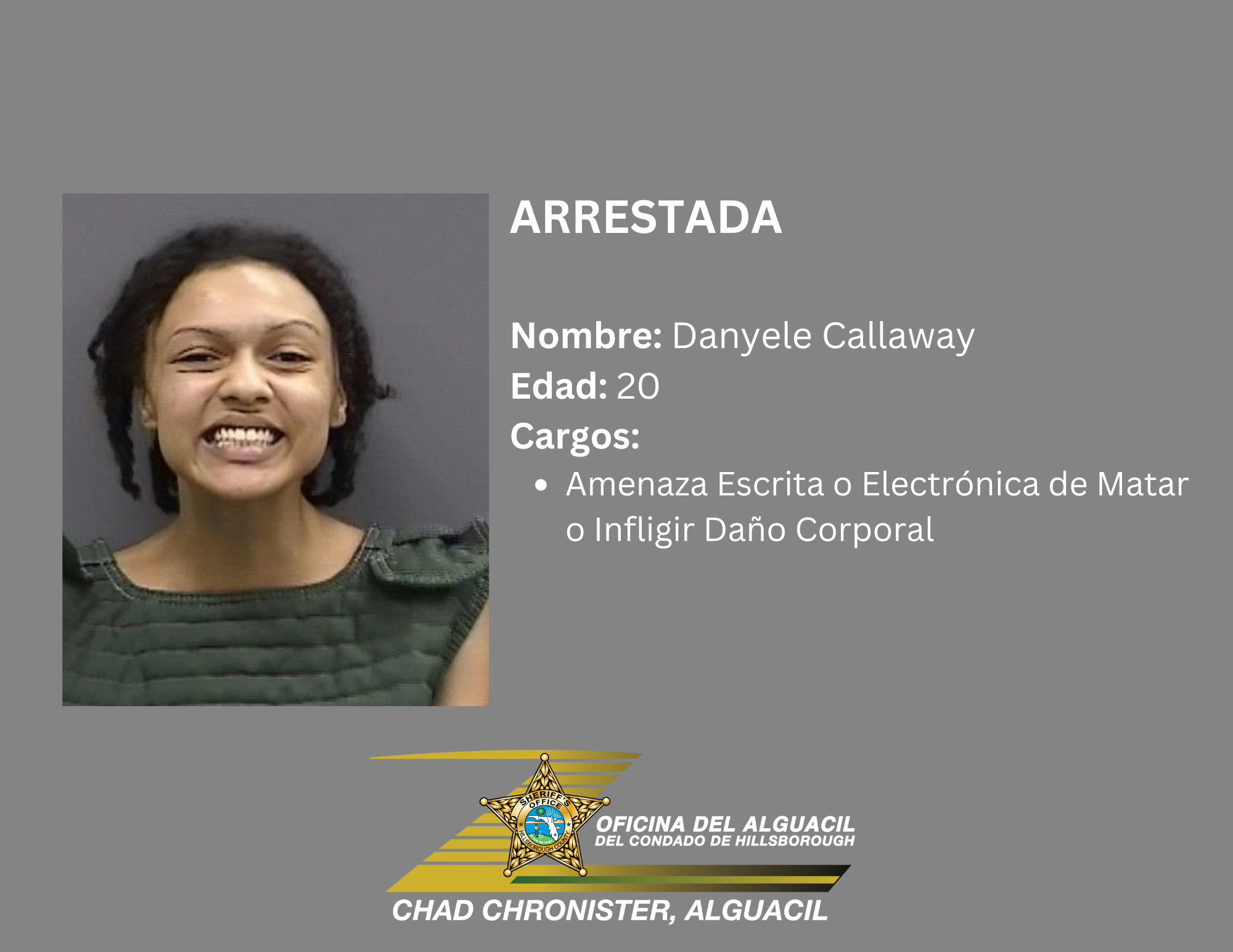 Mujer Arrestada por Amenazas contra el Gobernador DeSantis