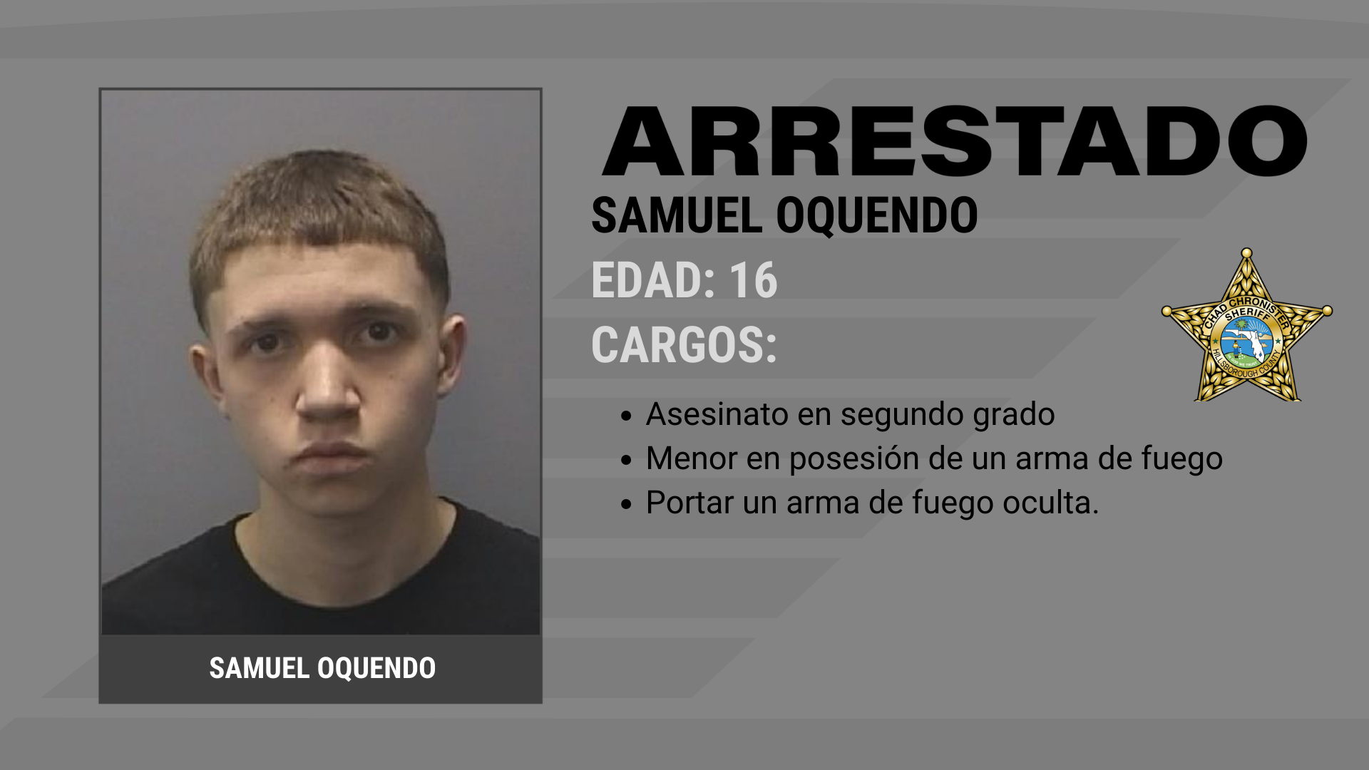 ARRESTO REALIZADO EN TIROTEO MORTAL CERCA DEL CENTRO COMERCIAL CITRUS PARK