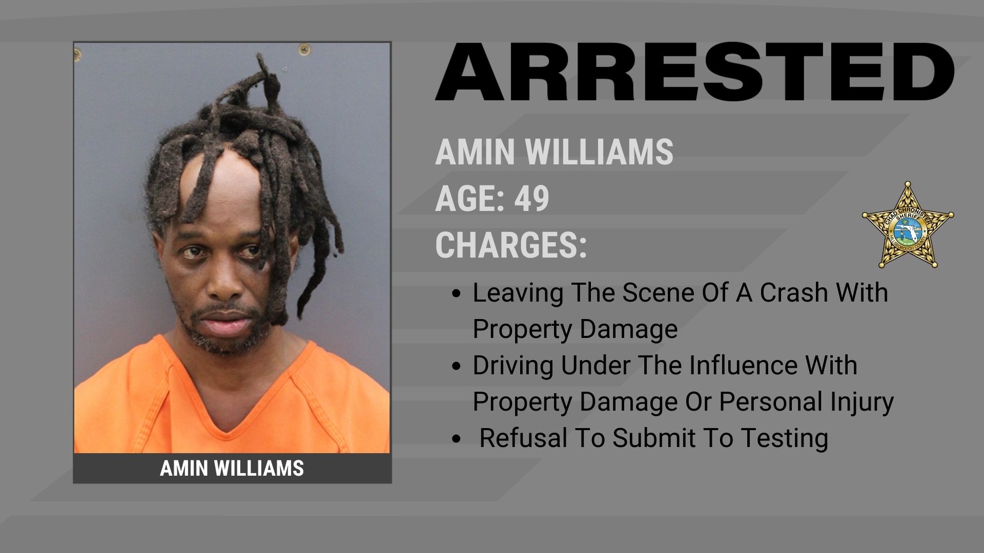 Man Arrested After Striking Patrol Vehicle and Fleeing Scene