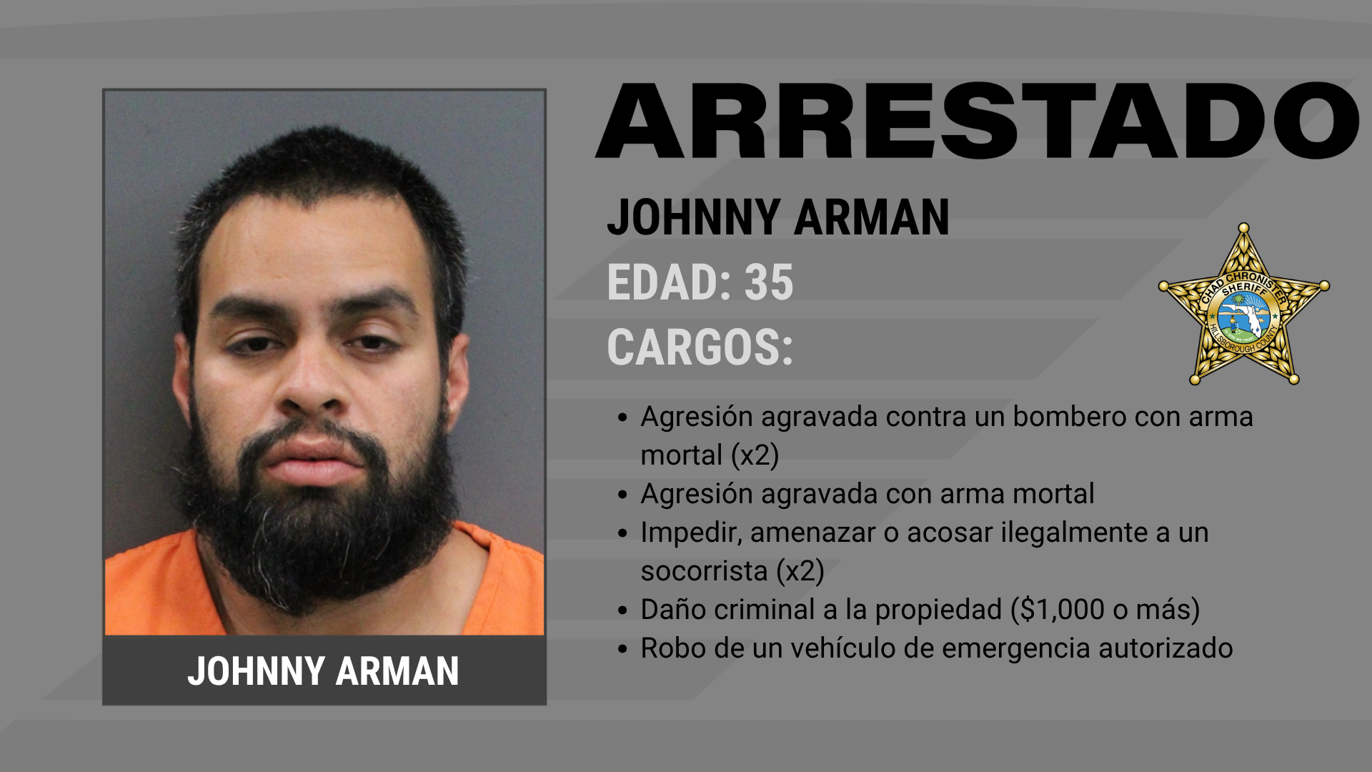 Hombre arrestado tras causar deliberadamente el choque de una ambulancia que transportaba a un paciente Supporting Image