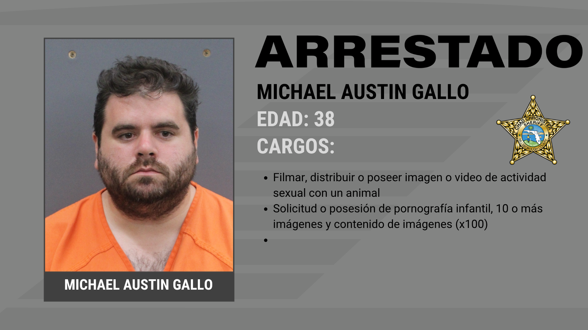 Hombre de Apollo Beach arrestado por 100 cargos de pornografía infantil Supporting Image