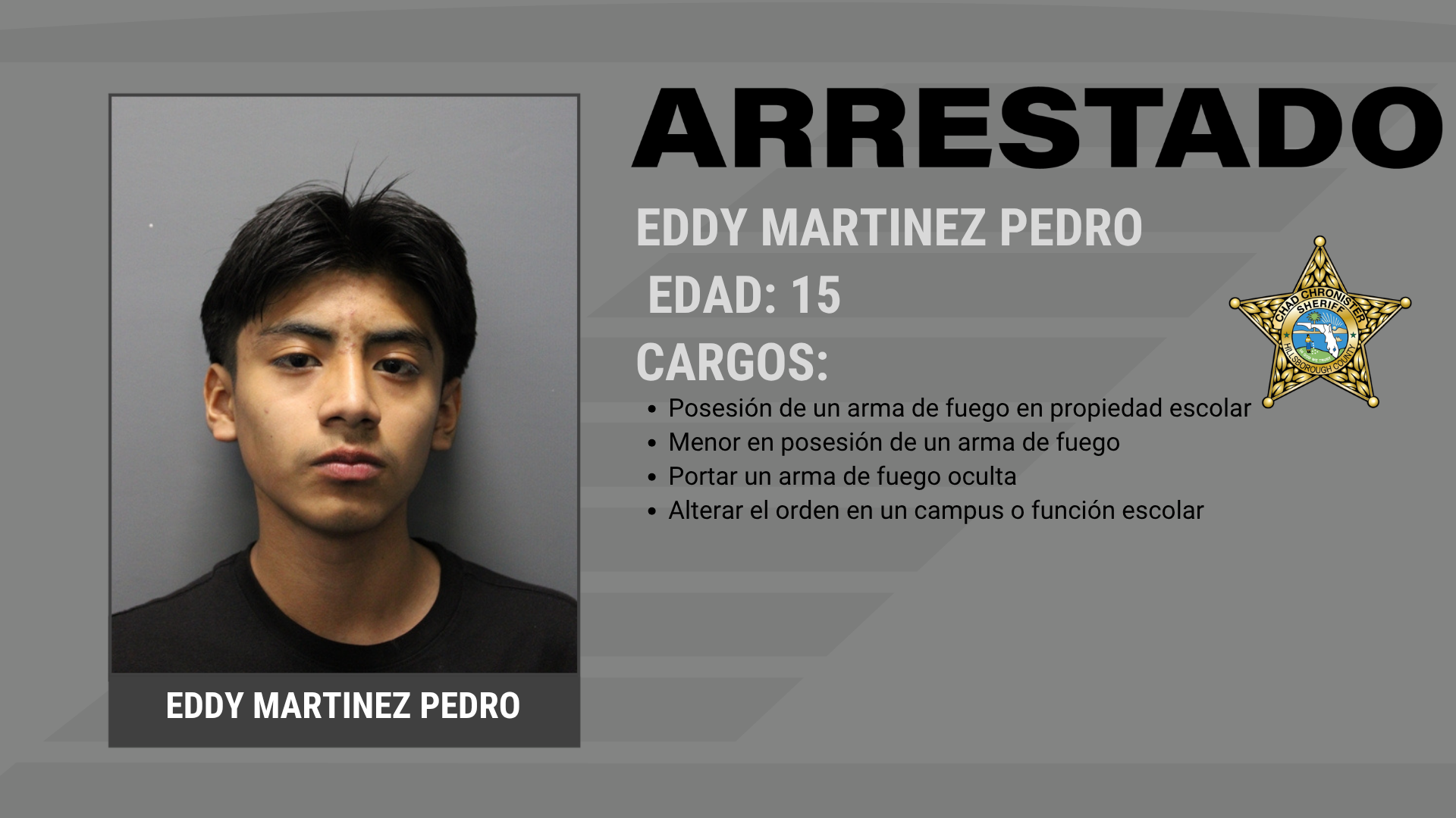 Estudiante de Strawberry Crest High School arrestado por llevar un arma de fuego al campus