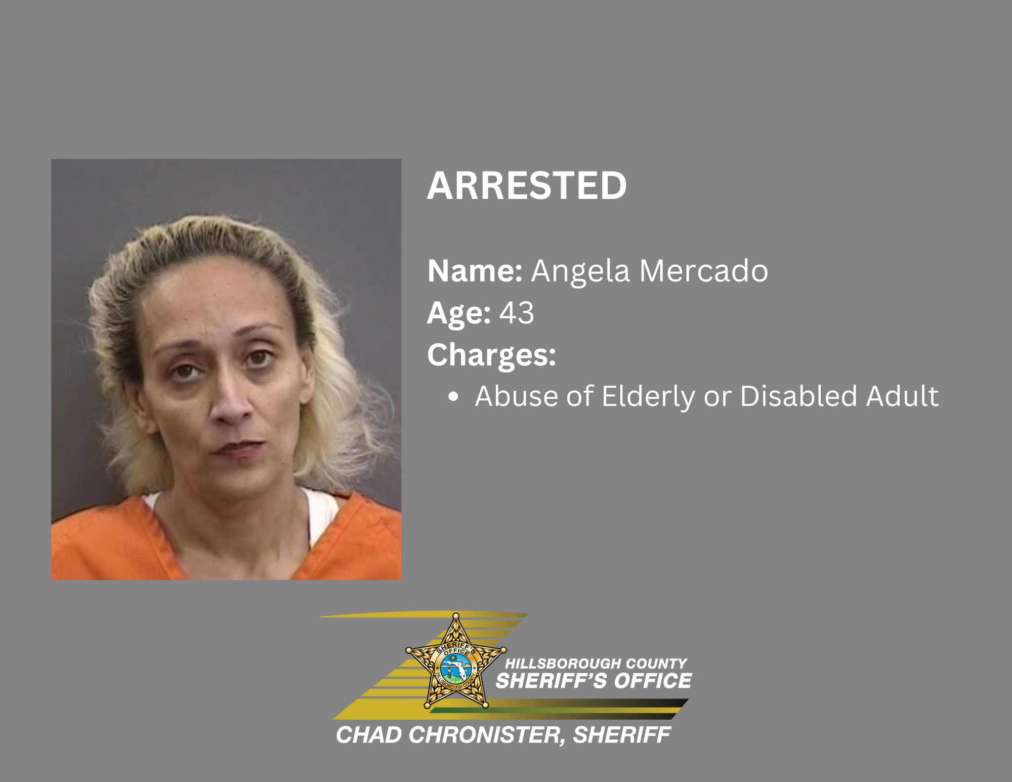 Woman Arrested for Abusing Disabled Adult