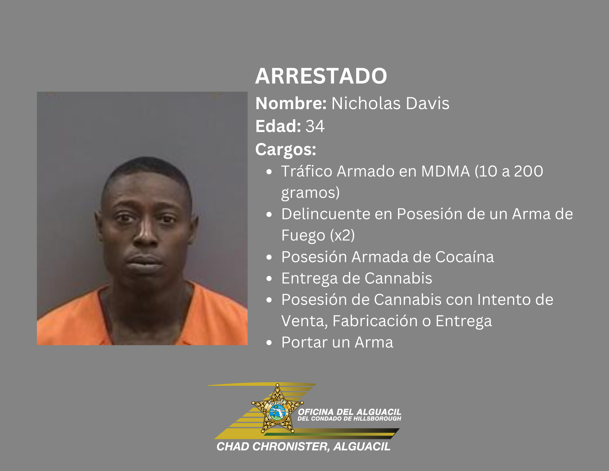 Criminal Arrestado por Tráfico de Drogas