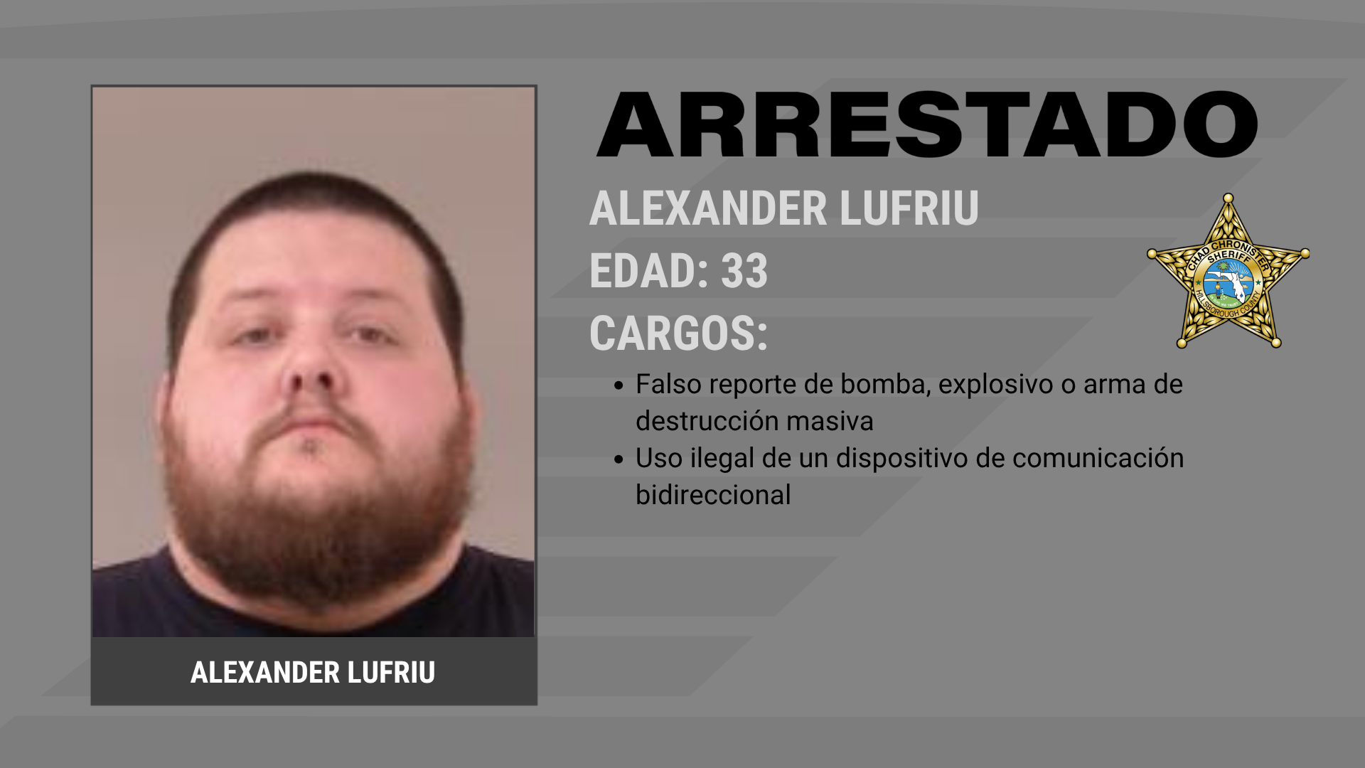 Hombre Arrestado por Amenaza de Bomba a Centro de Vida Asistida