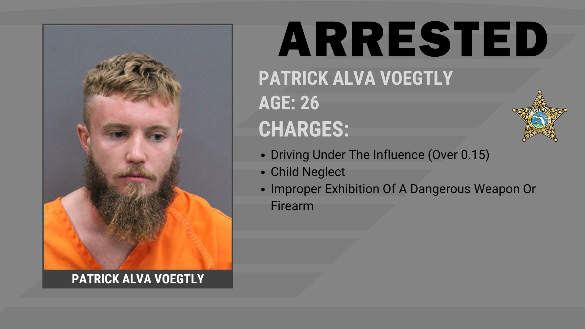 Wimauma Father Arrested for DUI With 5-Year-Old in Backseat