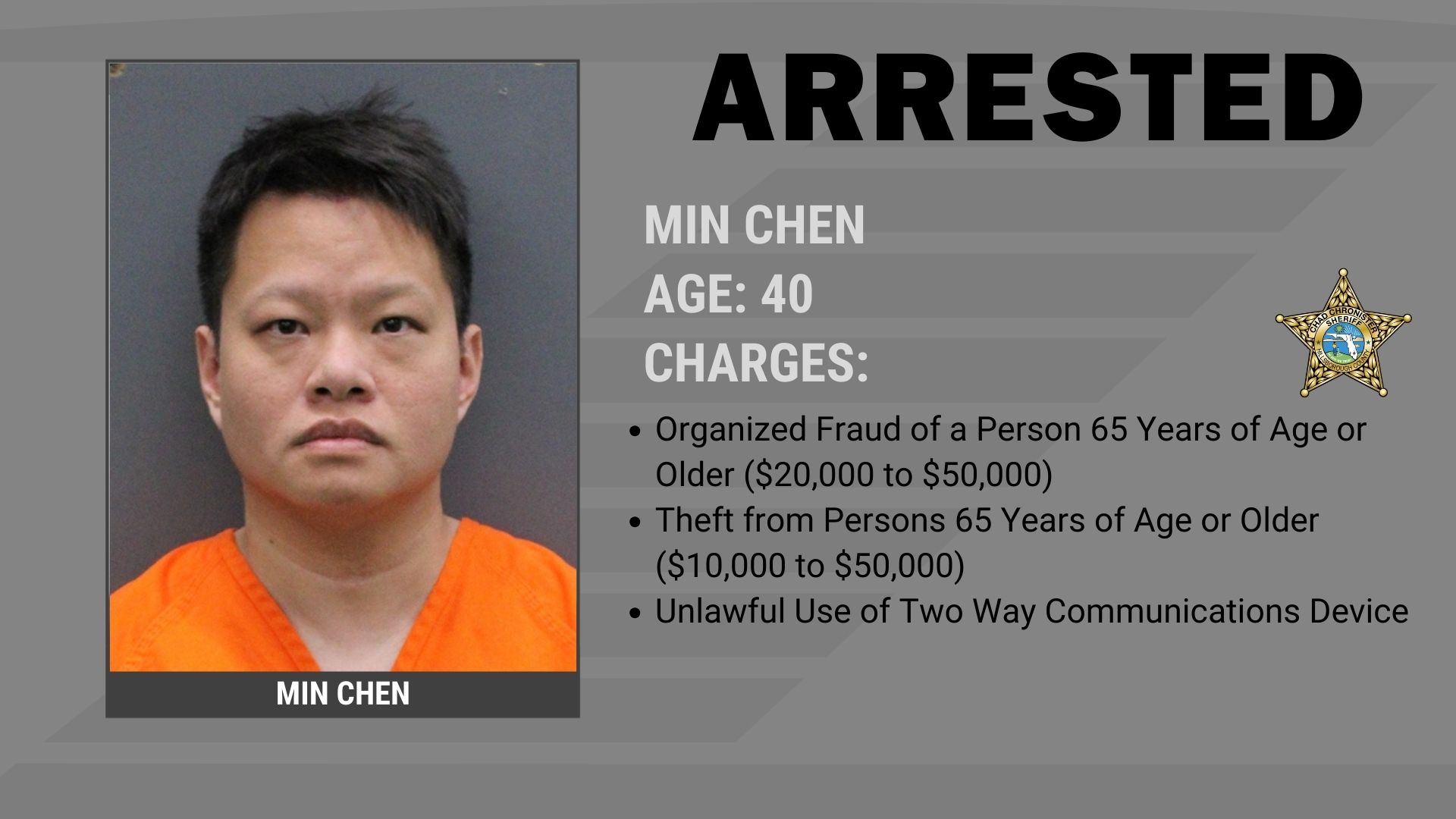 Man Arrested in Multi-Thousand Dollar Elder Fraud Scam Supporting Image