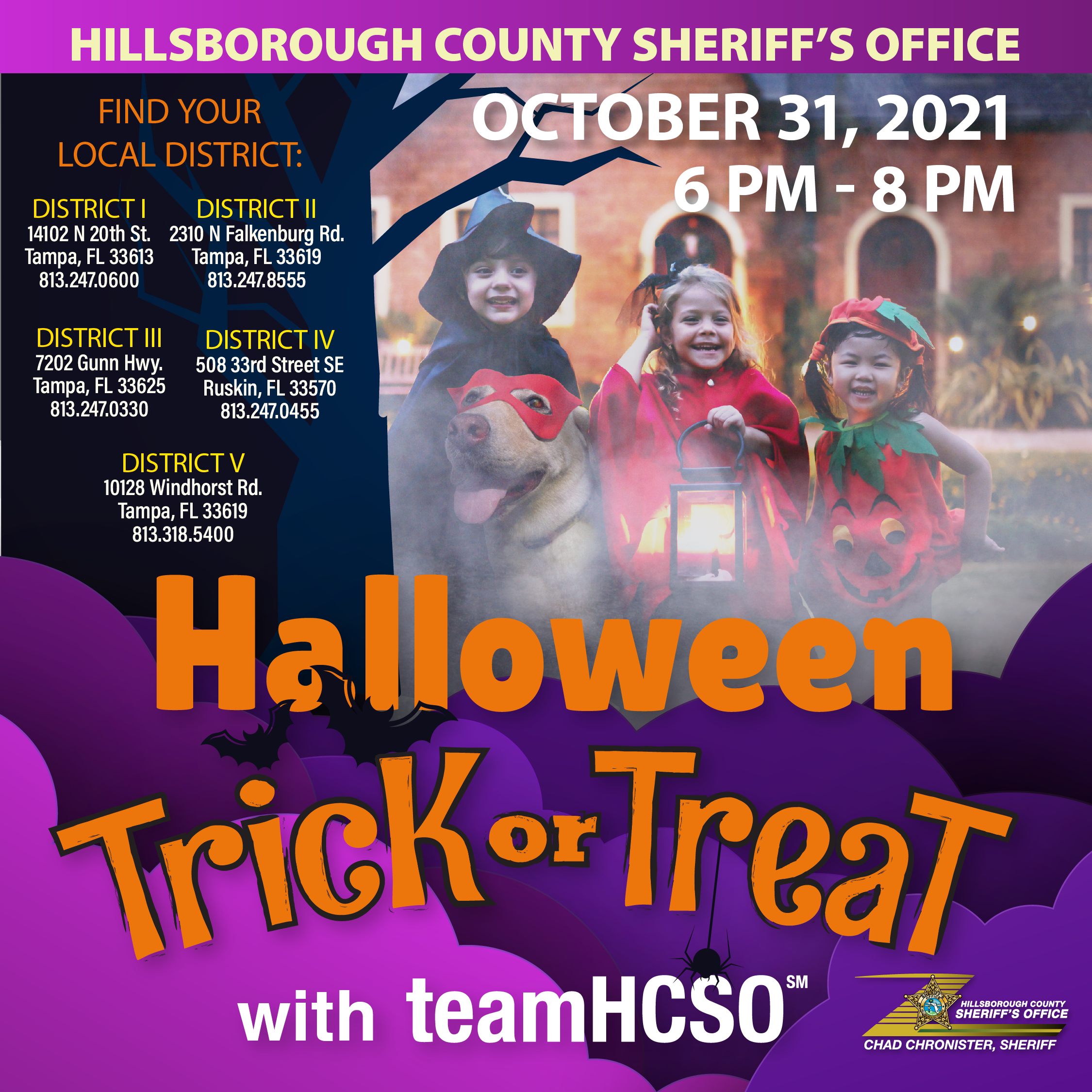 SUNDAY: Trick-Or-Treat with teamHCSO