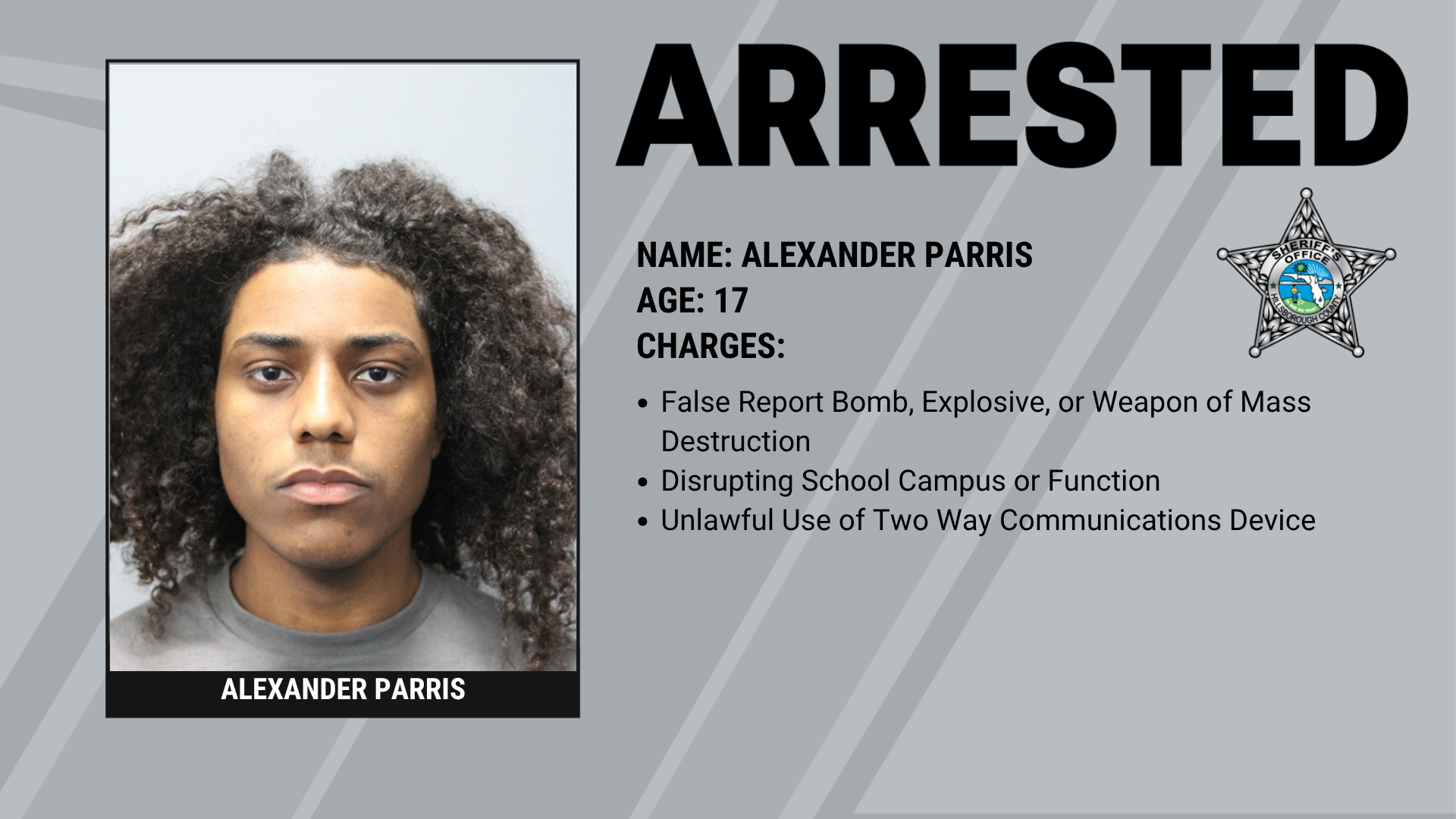 Student Arrested for Bomb Threat to Spoto High School