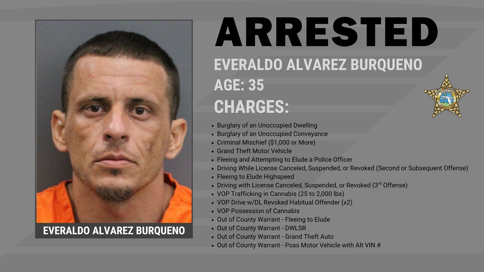 HCSO Auto Theft Unit Arrests Repeat Fleeing Suspect After Years of Evasion Supporting Image