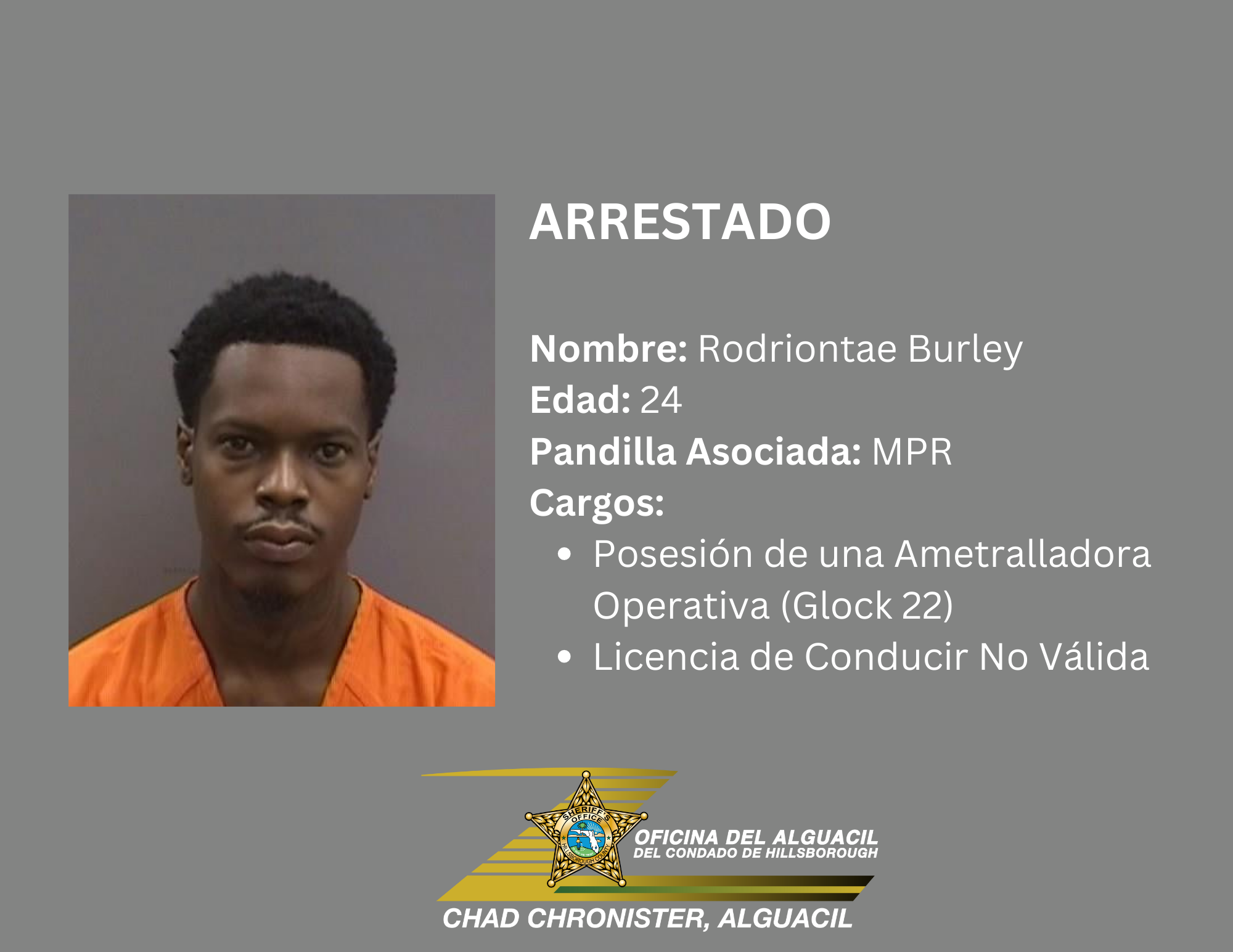 PANDILLEROS ARRESTADOS POR POSESIÓN DE DROGAS Y “AMETRALLADORA OPERABLE” Supporting Image