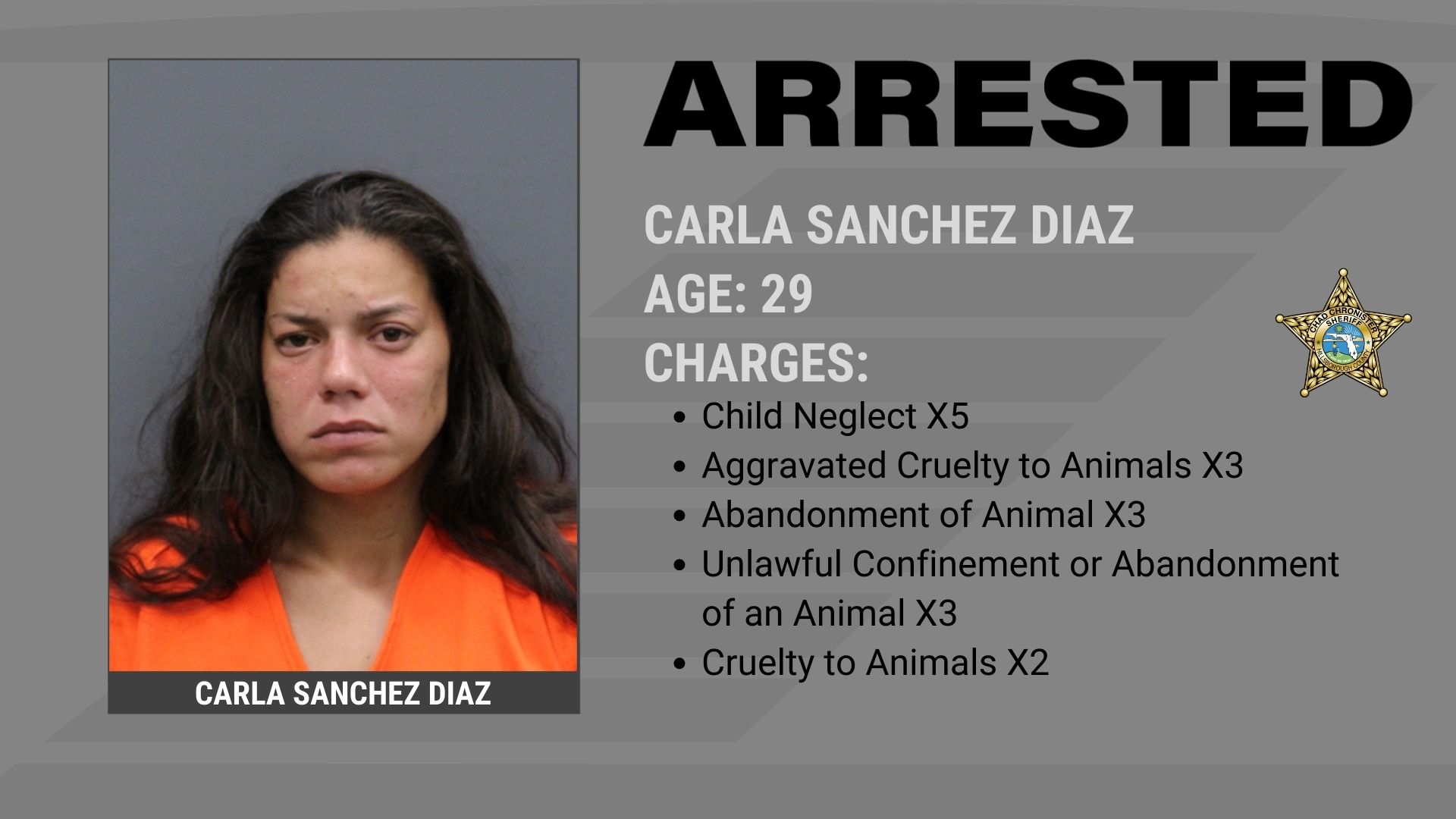 Woman Arrested for Animal Cruelty and Child Neglect