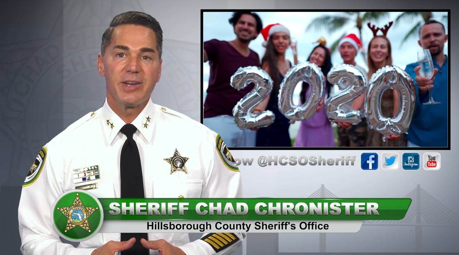 Sheriff Chad Chronister issues NYE Safety PSA