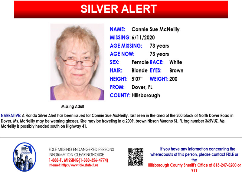 Silver Alert canceled, missing woman located safely