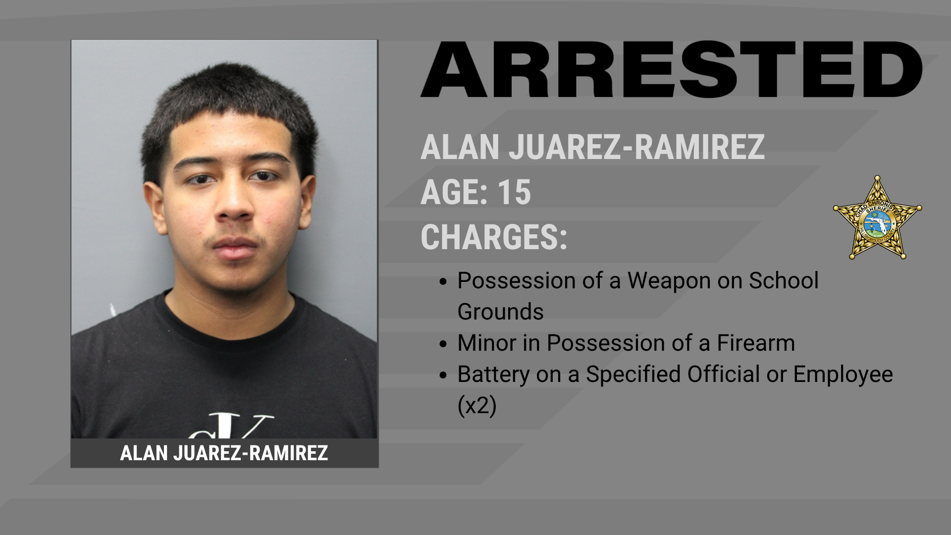 Strawberry Crest High School Student Arrested for Bringing Firearm to Campus Supporting Image