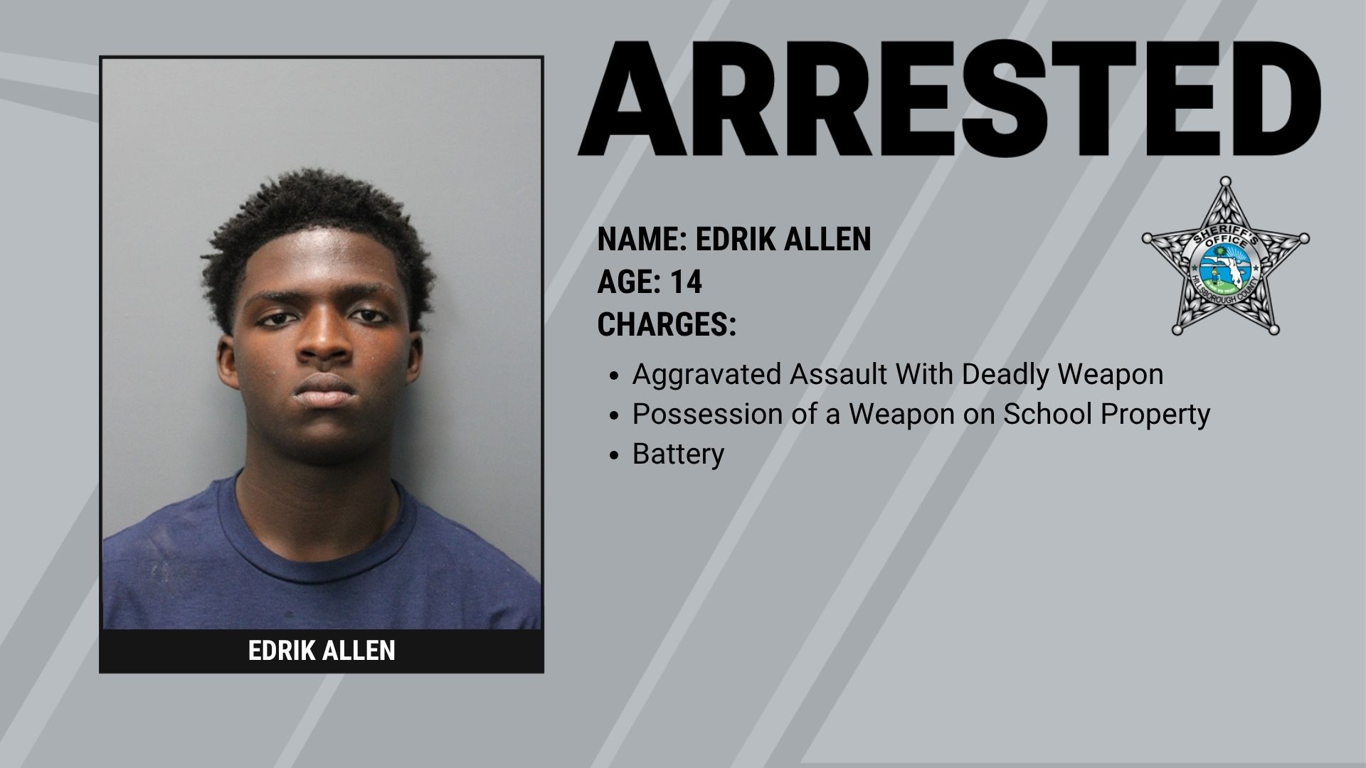 Student Arrested for Bringing a Knife to School Supporting Image