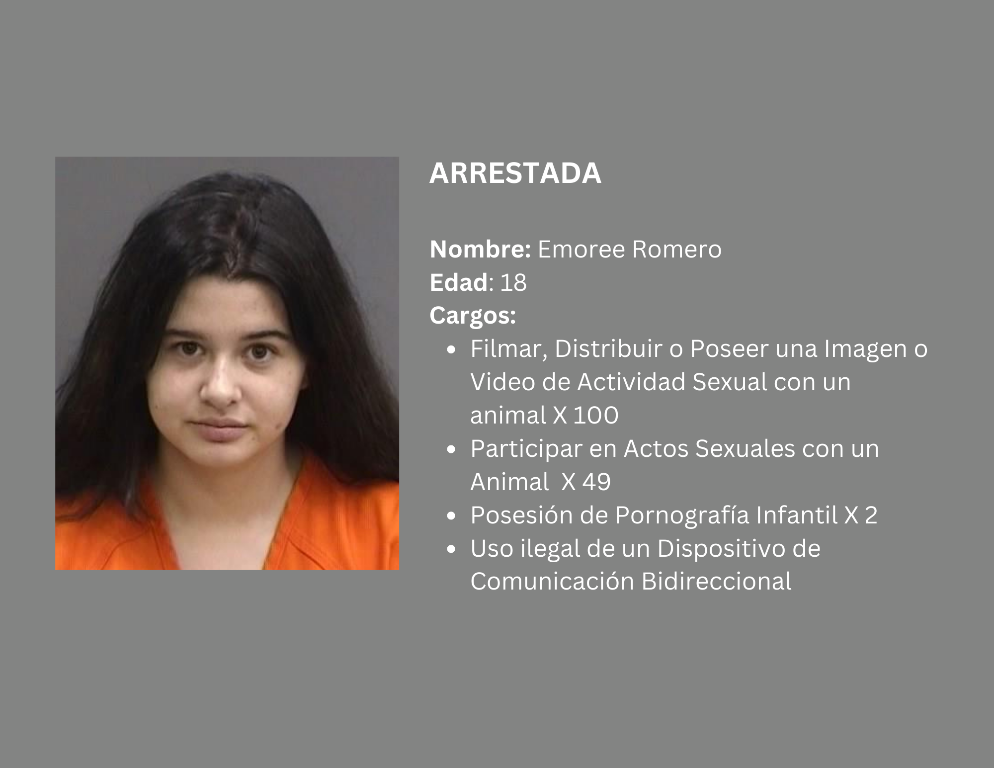 Mujer arrestada en Brandon por múltiples delitos sexuales