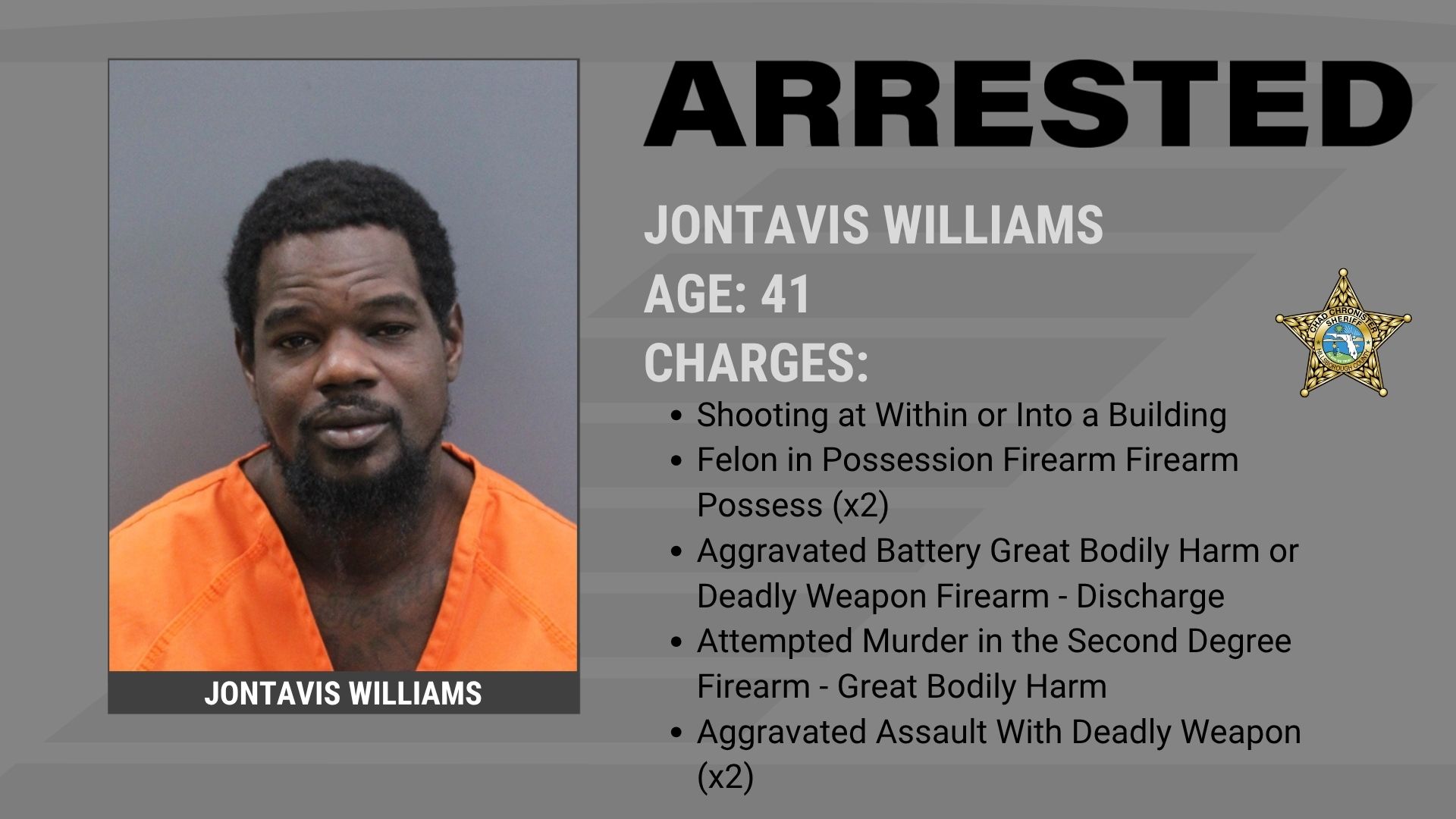 Convicted Felon Arrested for Tampa Shooting