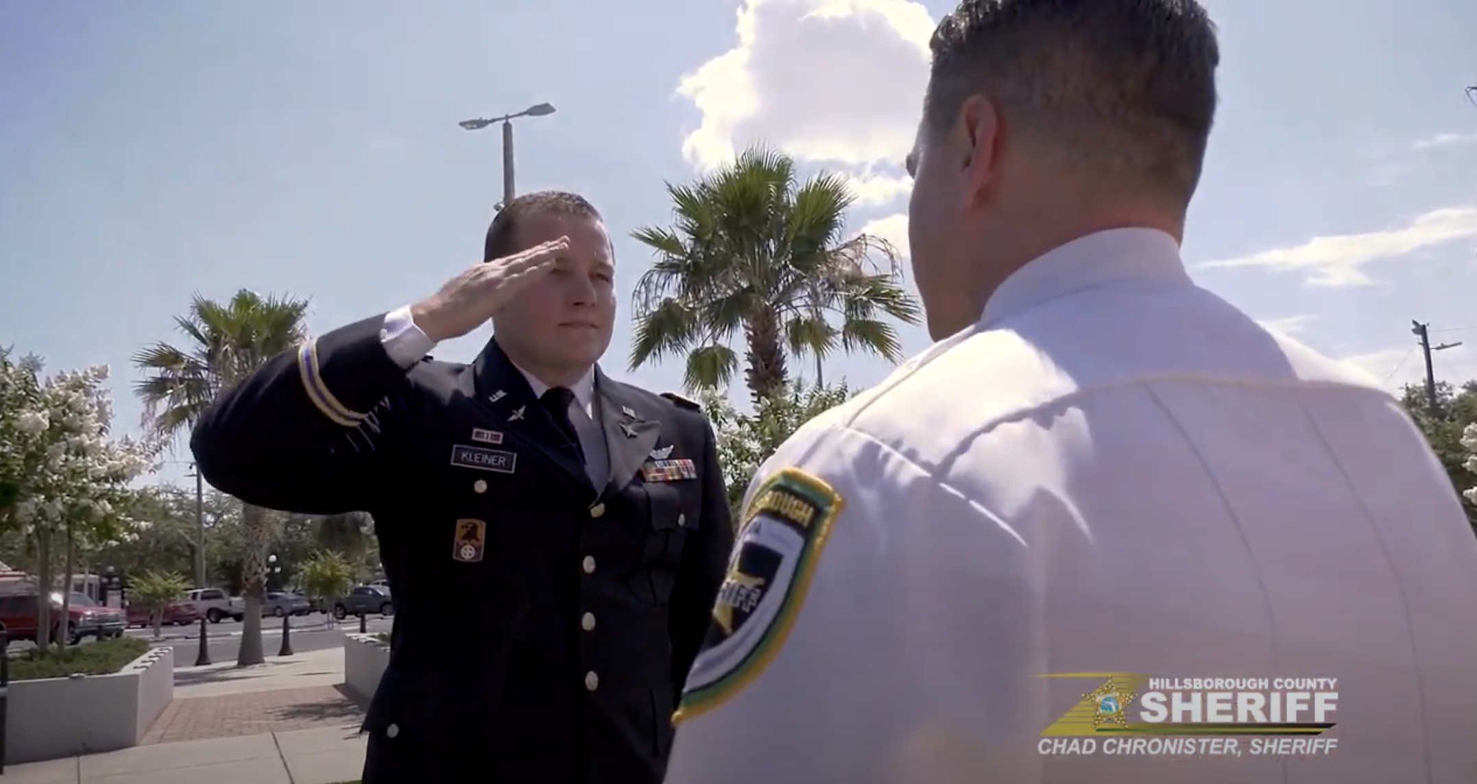 Memorial Day Tribute: Deputy presents U.S. flag to Sheriff Chad Chronister