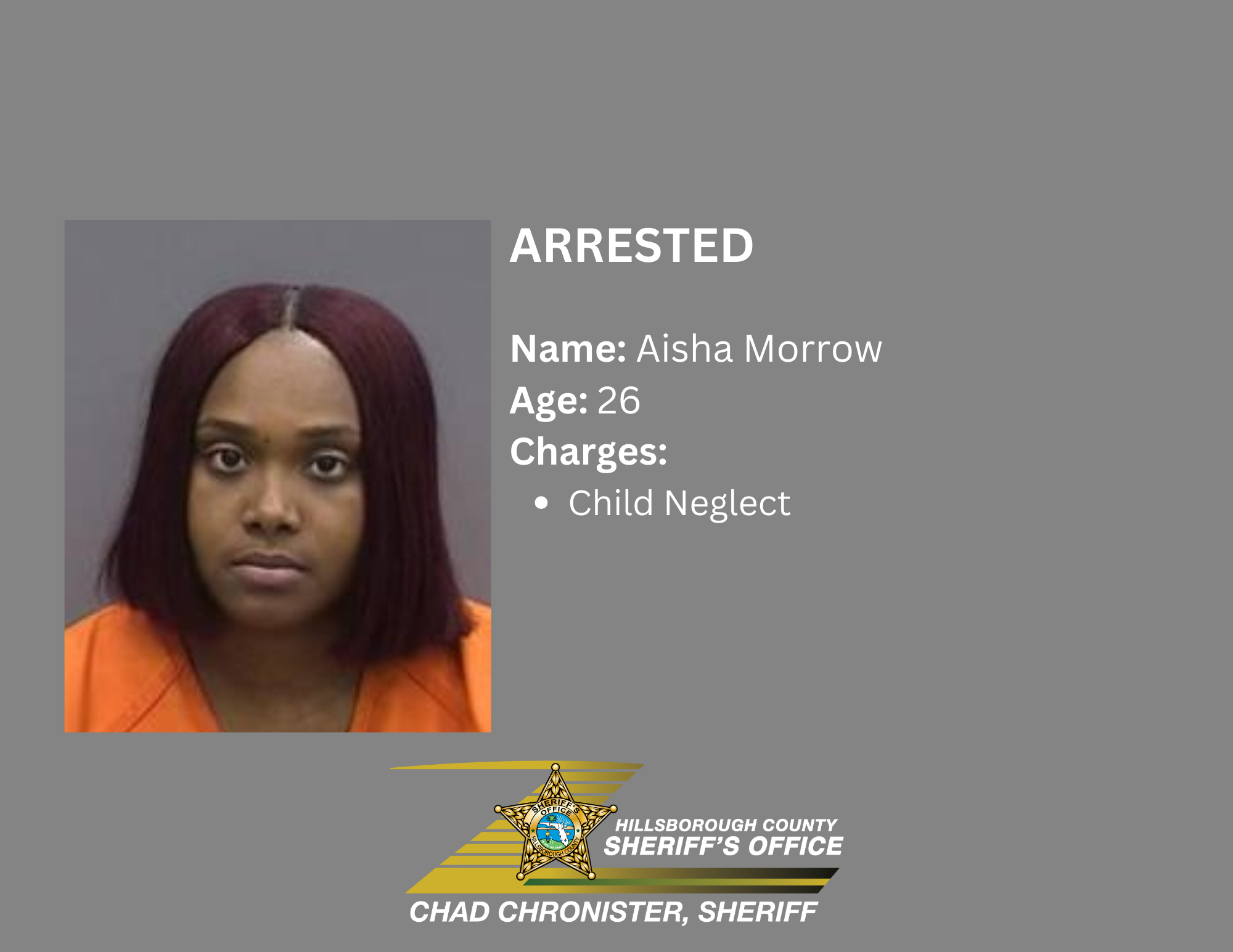 WOMAN ARRESTED FOR LEAVING  FOUR-MONTH-OLD IN A CAR