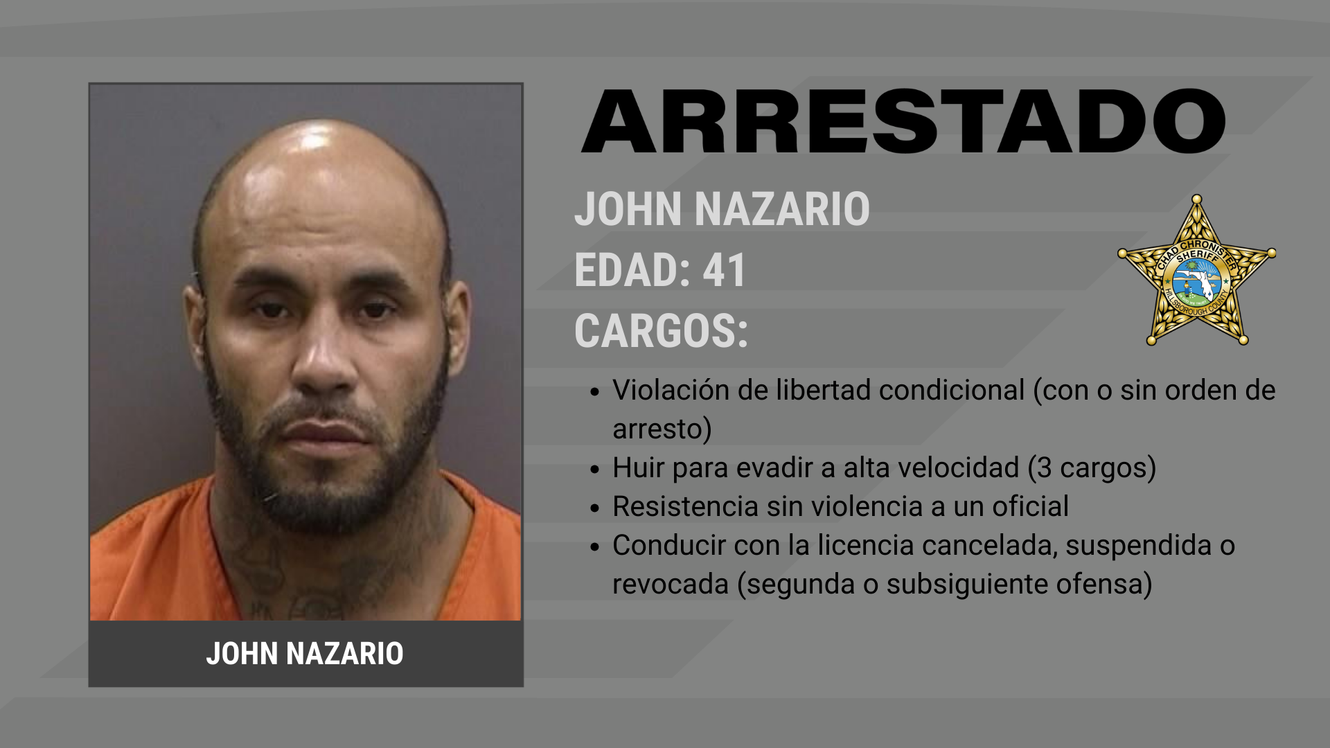 Delincuente condenado siete veces es arrestado